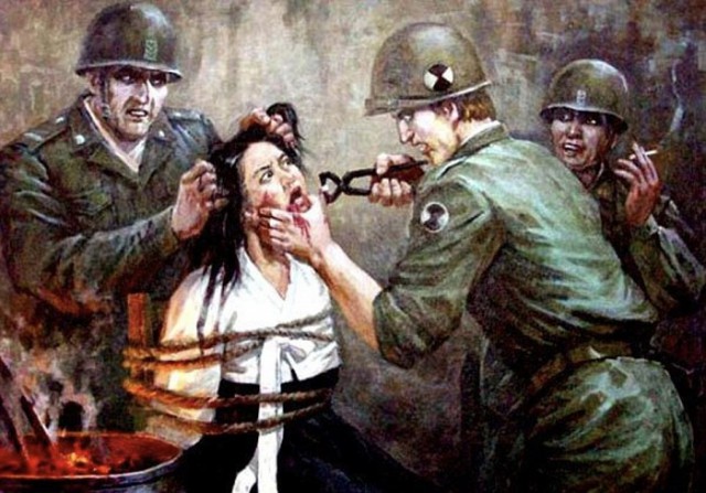 Антиамериканская пропаганда в Сев.Корее.