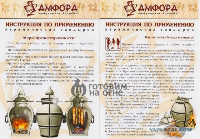 Время приготовления в тандыре таблица