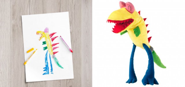 IKEA сделала мягкие игрушки по рисункам детей.