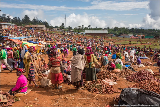 Самый колоритный рынок Эфиопии