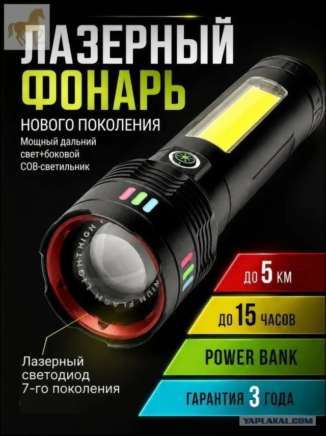 Фонарик с дальностью 448м