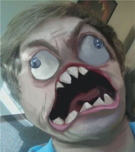 Лица из FFFFUUUUU-комиксов на реальных людях