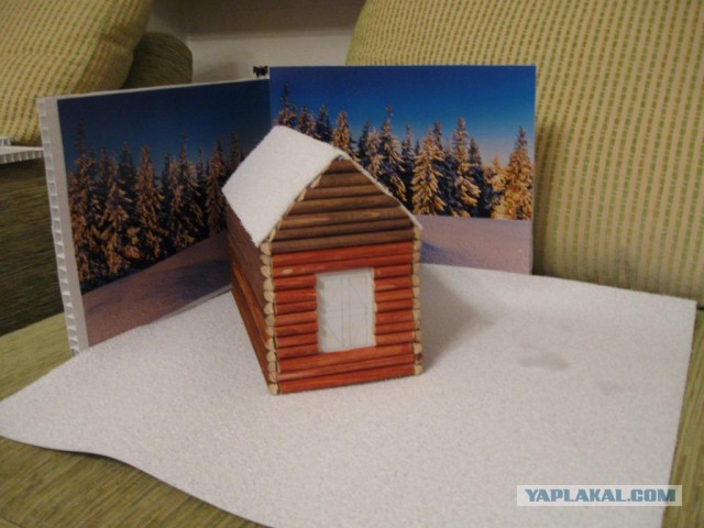 Поделка с ребенком 6 лет. Зимний дом