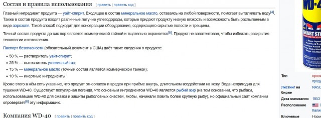 Формула WD-40 настолько секретная, что нынешний гендиректор узнал её только спустя 30 лет работы в компании