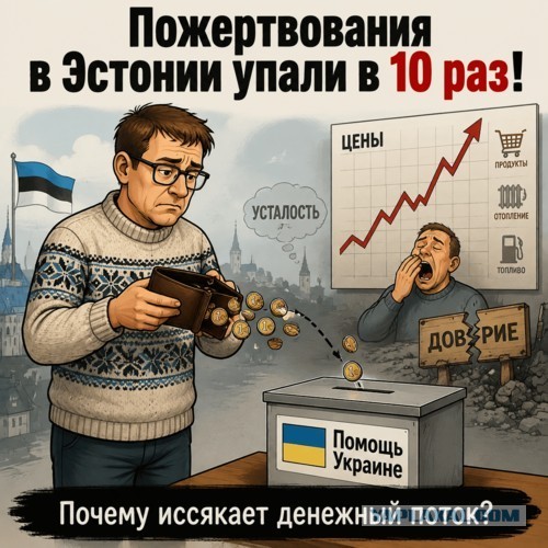 От миллионов к сотням тысяч: в Эстонии резко иссяк поток пожертвований Украине