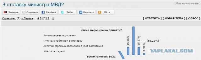 В отставку министра МВД?