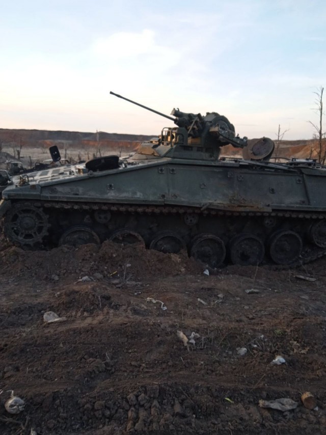 Бойцы 1-й Славянской бригады затрофеили первую немецкую БМП Marder 1A3