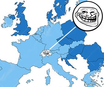 Швейцария, не ЕС, но в центре...