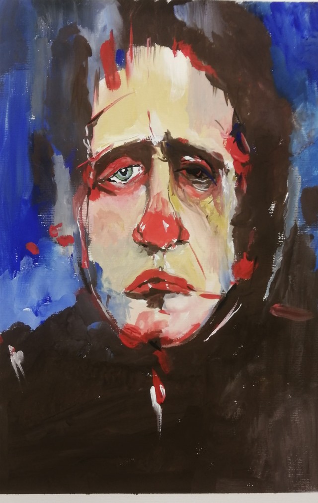 Последний рисунок шизофреника перед самоубийством, коллеги...