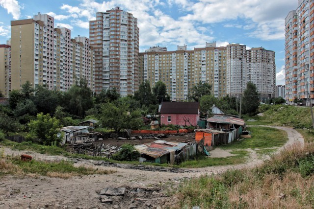 Свинарник среди высоток Киева