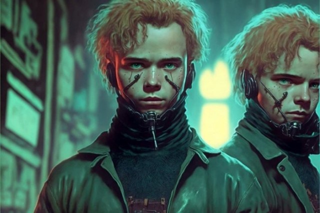 Приключения электроника в стиле киберпанк