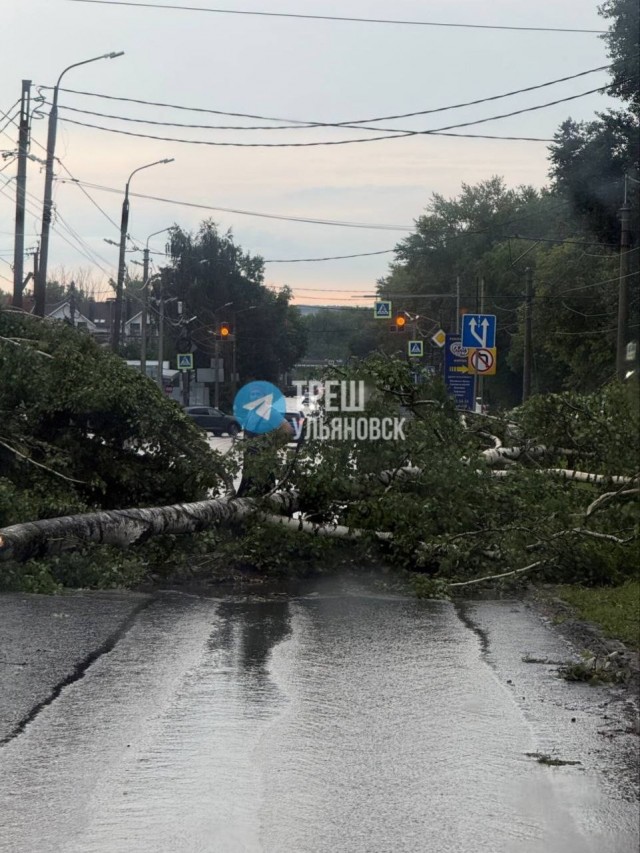 Последствия сегодняшнего шторма в Ульяновске