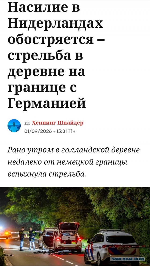 Перестрелка в Нидерландах