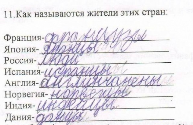 10 смешных детских записок