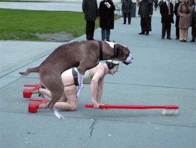 Фотожаба: человек-щетка