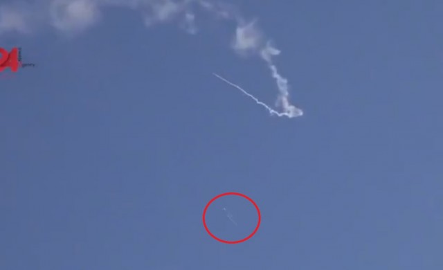 Видео обстрела российской СУшки протурецкими боевиками 20.02.2020
