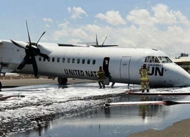 Самолёт ООН потерпел аварию.