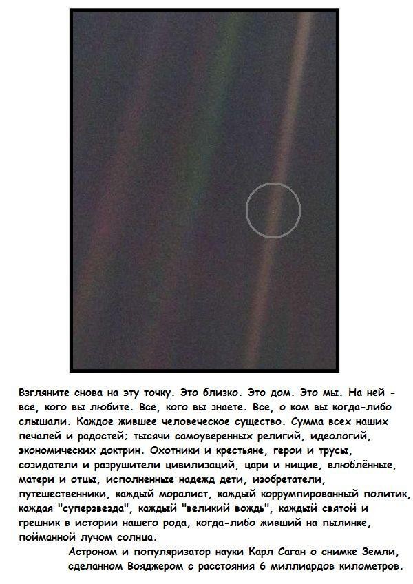 Точка. Просто маленькая точка во Вселенной