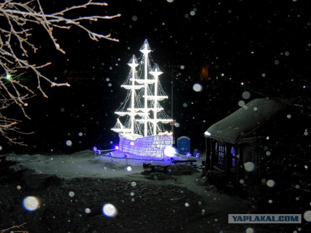 Полярная ночь в Мурманске