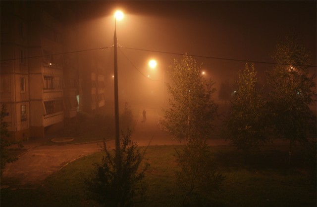 В снежном дворе