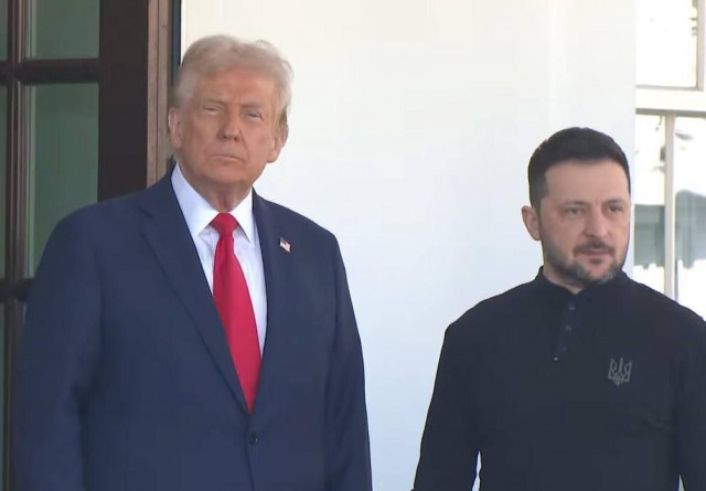 Зеленский прибыл на встречу с Трампом