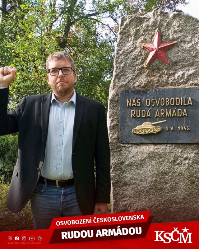 Чешские коммунисты провели мероприятия в честь Дня Освобождения (фото KSM - Komunistick strana ech a Moravy)