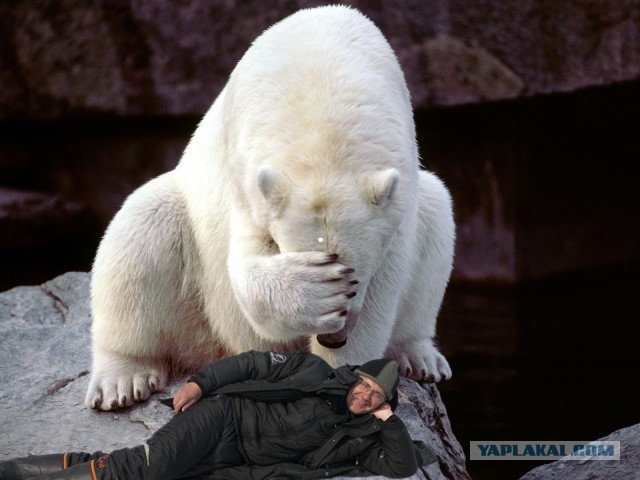 Фотожаба - Мужик на зимней рыбалке