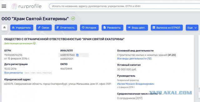 Остановлено строительство храма в центре Екатеринбурга