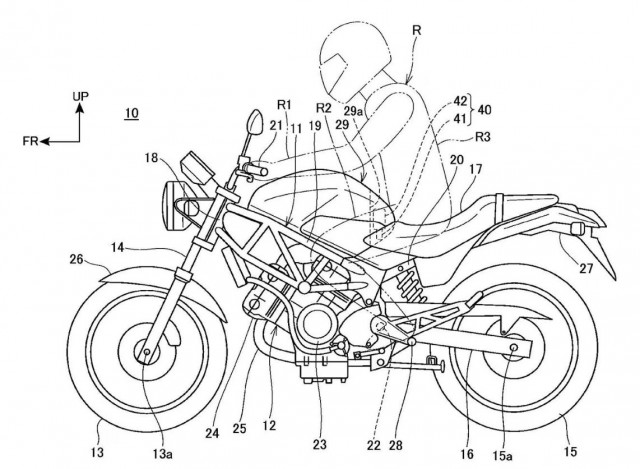 Honda интегрирует в мотоциклы подушки безопасности
