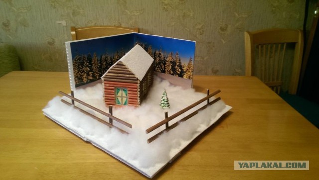 Поделка с ребенком 6 лет. Зимний дом