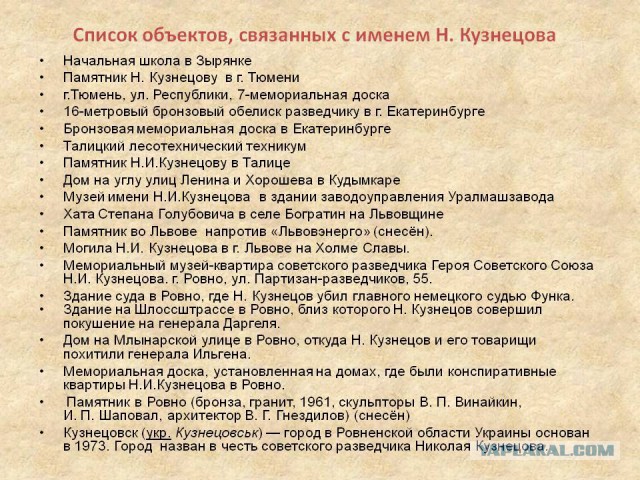 Николай Иванович Кузнецов. Чтобы помнили!
