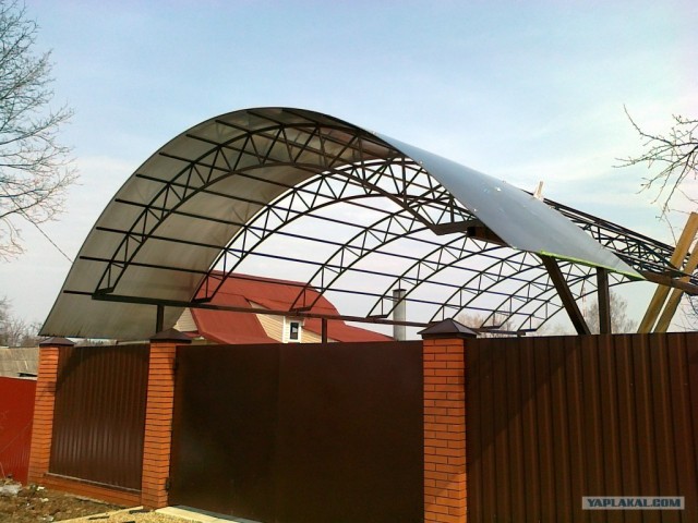 Как собираются навесы под машины