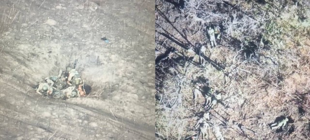 Противник публикует кадры удара FPV-дрона по флагам установленным на Авдеевском терриконе