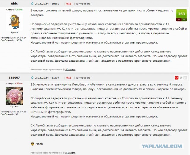 25-летнюю учительницу из Ленобласти обвинили в сексуальных домогательствах к ученику 4 класса.