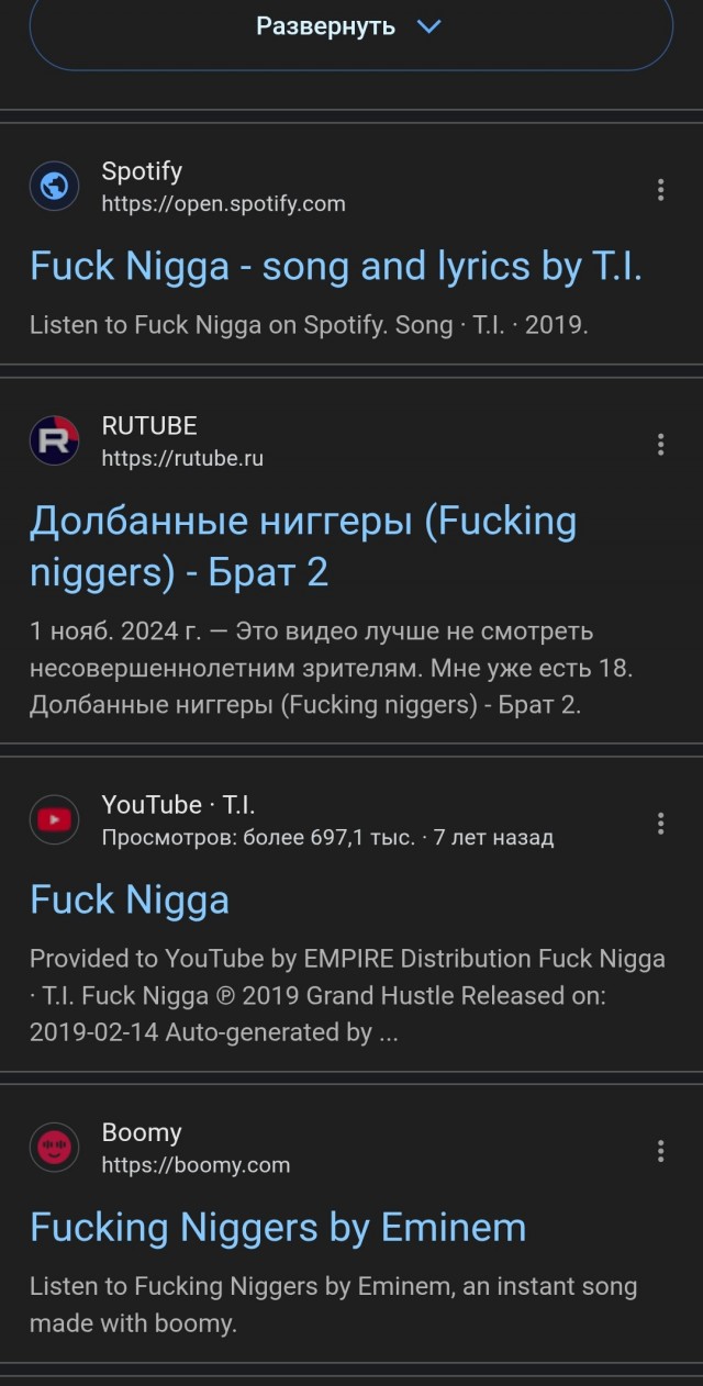Поисковик оскорбился