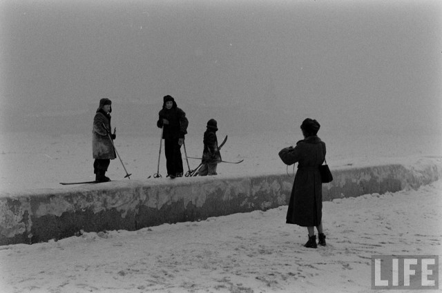 Американские туристы в Ленинграде зимой 1955-1956г