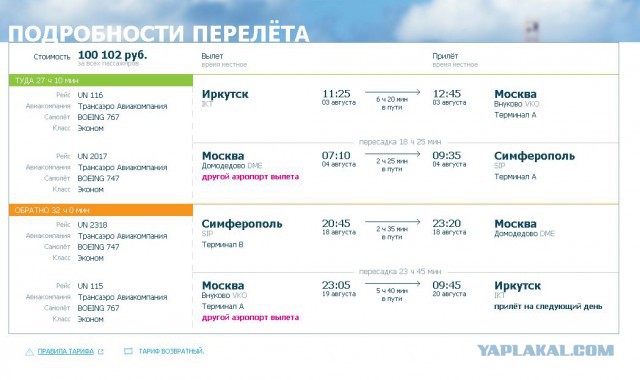 Дешевые билеты в Крым