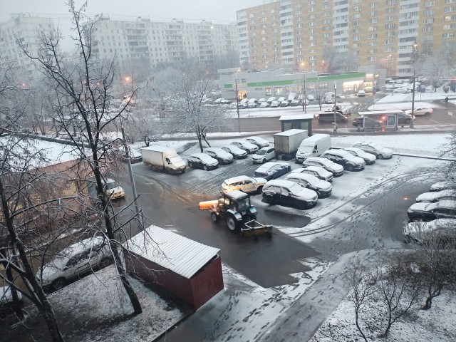 В Питере выпал снег