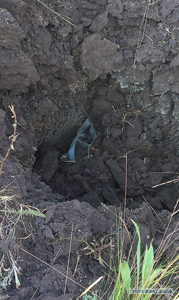 Бомба сброшенная в Торезе с самолёта.