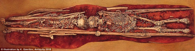 Дети-инвалиды похоронены 34 тыс. лет назад с царской роскошью. Россия - Сунгирь 2. Мумии и скелеты.25