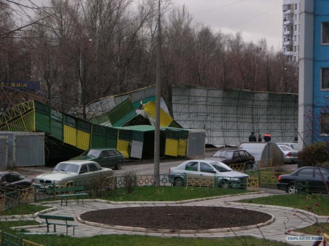 Штормовой ветер в Москве 23.11.08 г.