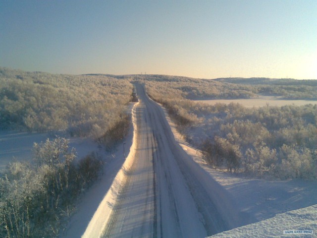 Дороги России:  автозимник.