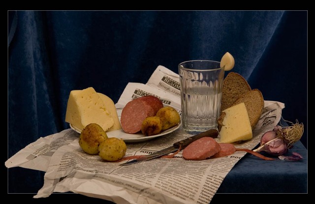 Чай с тостами. 50-60 Застольные натюрморты. Афоризмы про провизия. Едятся