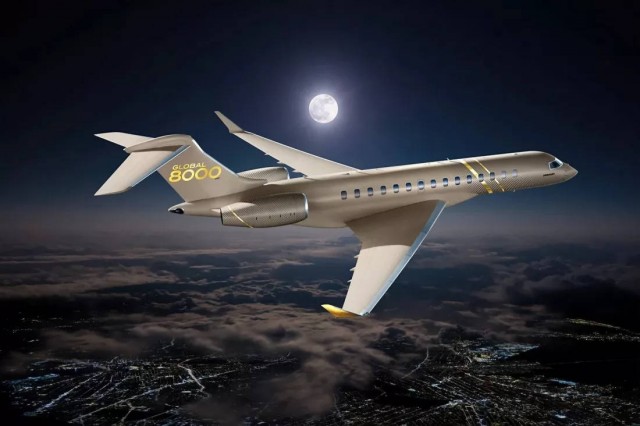 Bombardier Global 8000 разовьет скорость в 1152 км/ч и станет самым быстрым частным самолетом