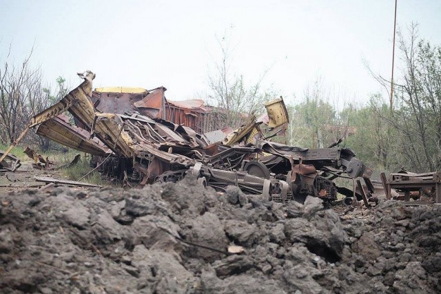 Мощнейший взрыв на окраине Донецка 16.06.15