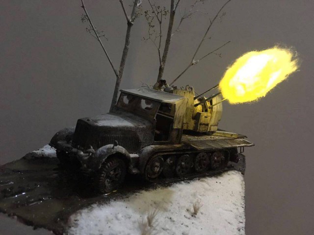 Ночник - мини-диорама на военную тематику