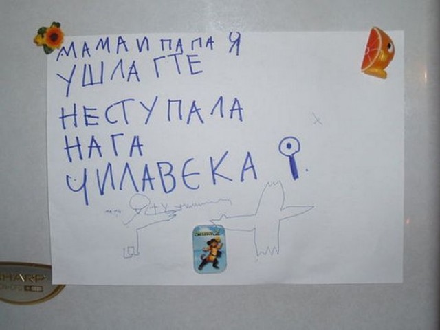Фотоподборка сообщений на холодильниках