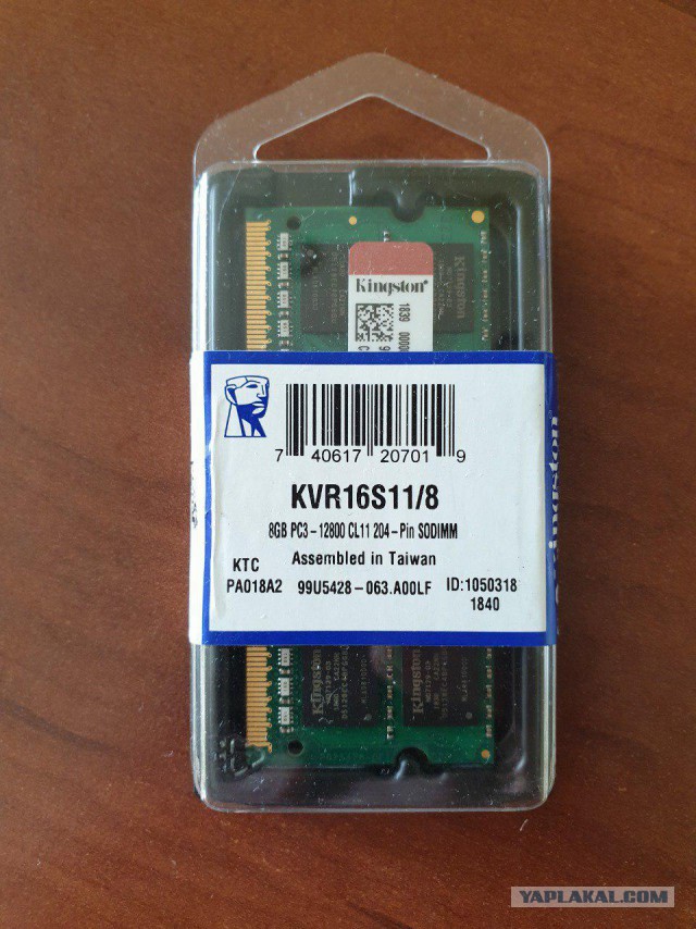 Оперативка для ноута 8 GB DDR3