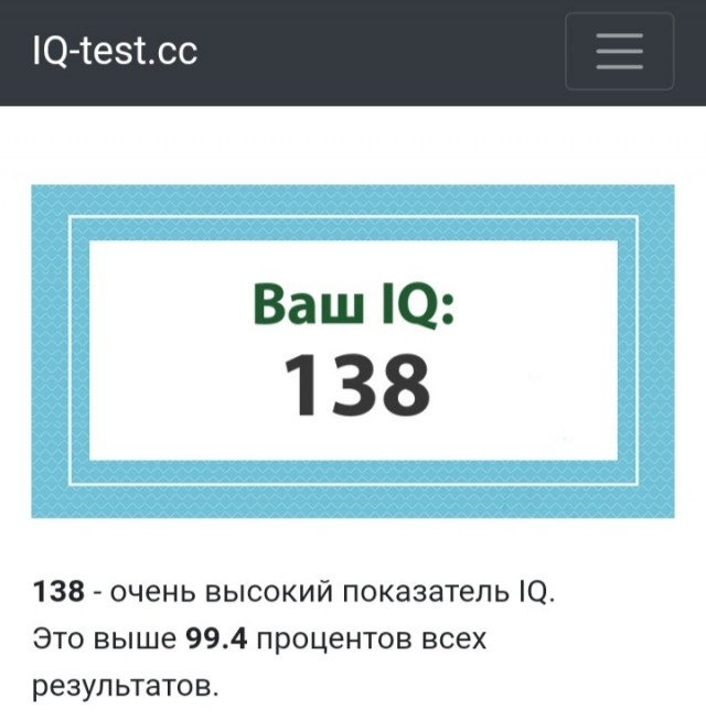 А какой у Вас IQ?