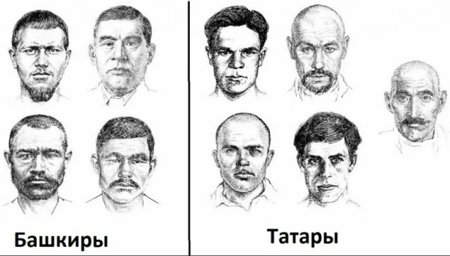 Башкиры и татары внешность